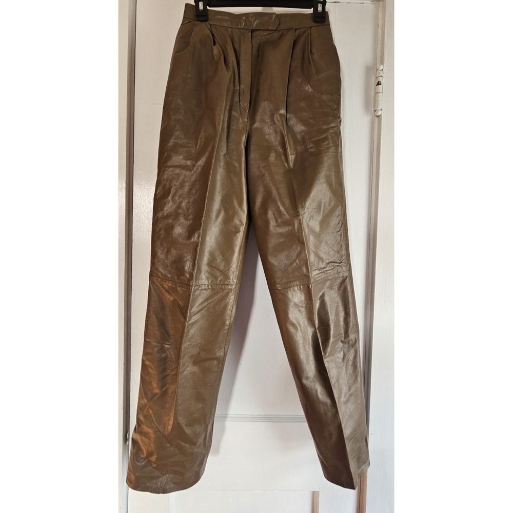 Vtg WEST BAY sport Leather Mexico Top grain leather lined high rise fits woman S